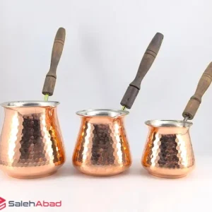 فروش عمده قهوه جوش مسی دسته چوبی