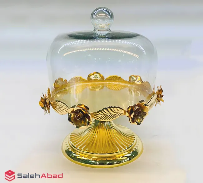 فروش عمده کاپ کیک فلزی درب شیشه ای گلبرگ