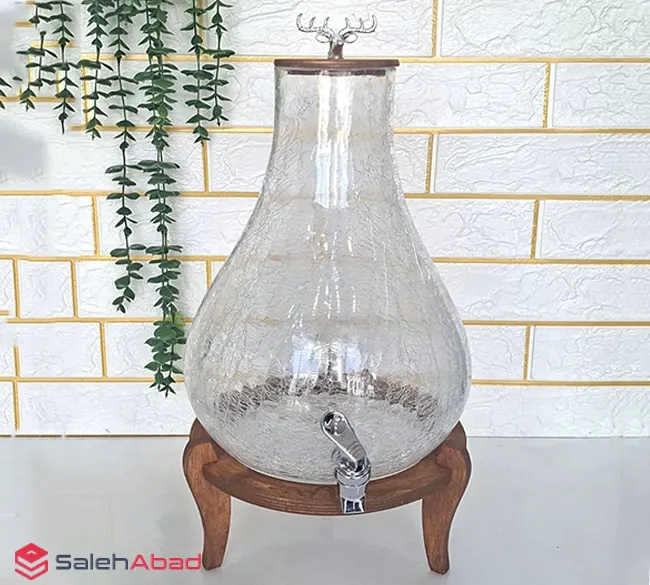 فروش عمده کلمن شیشه ترک گلابی طرح گوزن