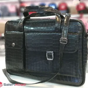 فروش عمده کیف اداری چرم مشکی دسته دار