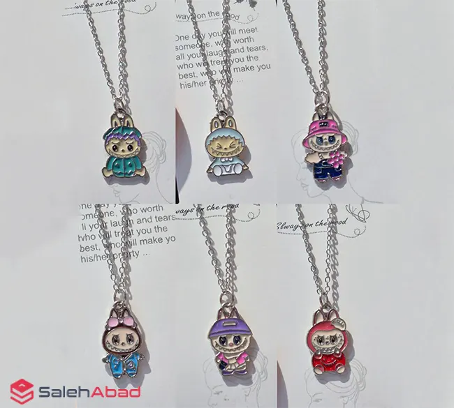 فروش عمده گردنبند دخترانه طرح لبوبو