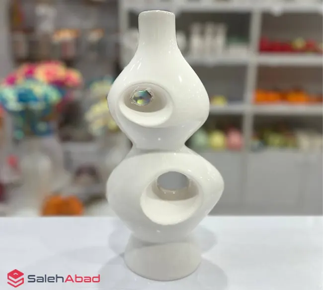 فروش عمده گلدان سرامیکی سفید توخالی