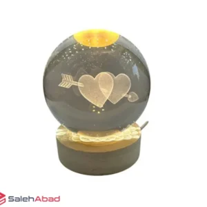 فروش عمده گوی کریستالی طرح قلب و تیر