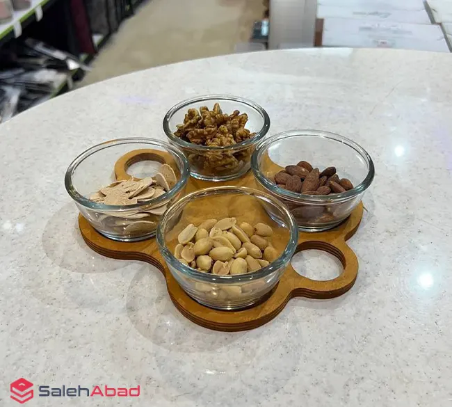 فروش عمده اردو خوری 4 پیاله زیره دار