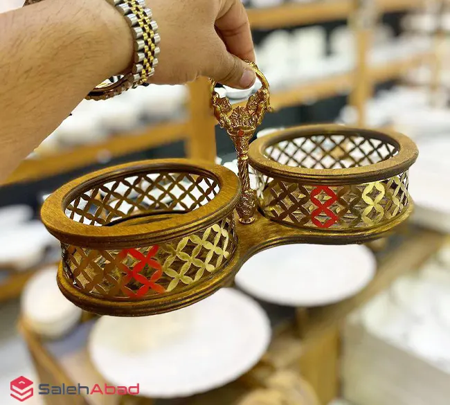 فروش عمده اردو خوری چوبی 2 خانه طرح خشتی
