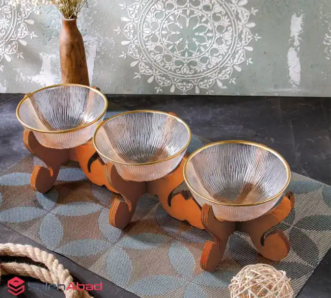 فروش عمده اردو خوری سه پیاله شیشه ای سولو