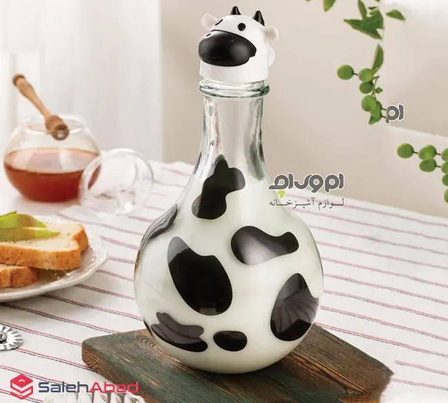 فروش عمده بطری شیر بلور طرح گاو