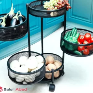 فروش عمده جا پیاز سیب زمینی فلزی چرخ دار