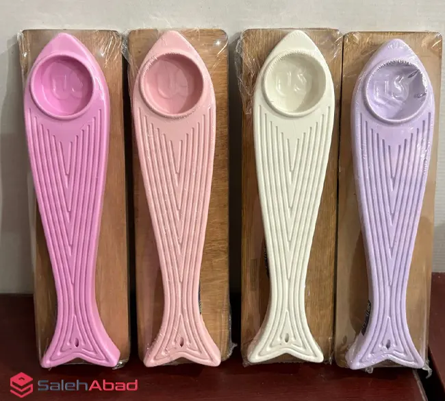 فروش عمده جاعودی و جاشمعی سنگی طرح ماهی زیره چوبی