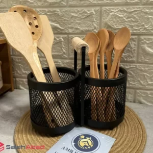 فروش عمده جاقاشقی دوقلو دسته چوبی توری