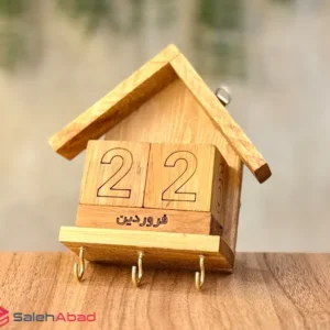 فروش عمده جاکلیدی چوبی کلبه تقویم دار