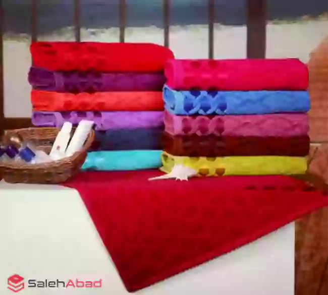 فروش عمده حوله حمام برجسته رنگی ماندگار