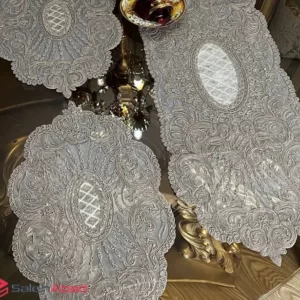 فروش عمده ست رومیزی دانتل 3 تکه ویکتوریا