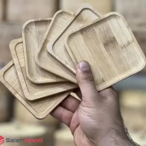 فروش عمده زیر لیوانی بامبو مربع 6 تایی