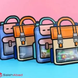فروش عمده زیپ کیپ فانتزی طرح کوله پشتی