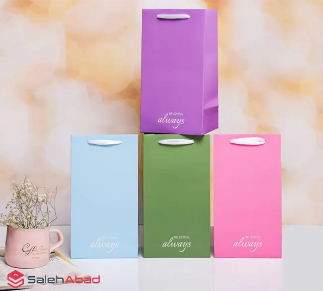 فروش عمده ساک هدیه ادکلنی رنگی