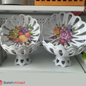فروش عمده سبد میوه خوری ملامین پایه دار