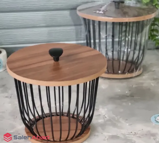 فروش عمده سبد جای گردو فلزی درب دار
