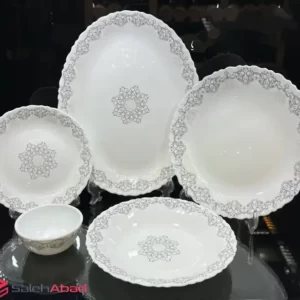 فروش عمده ست 25 پارچه آرکوپال دینو گرد