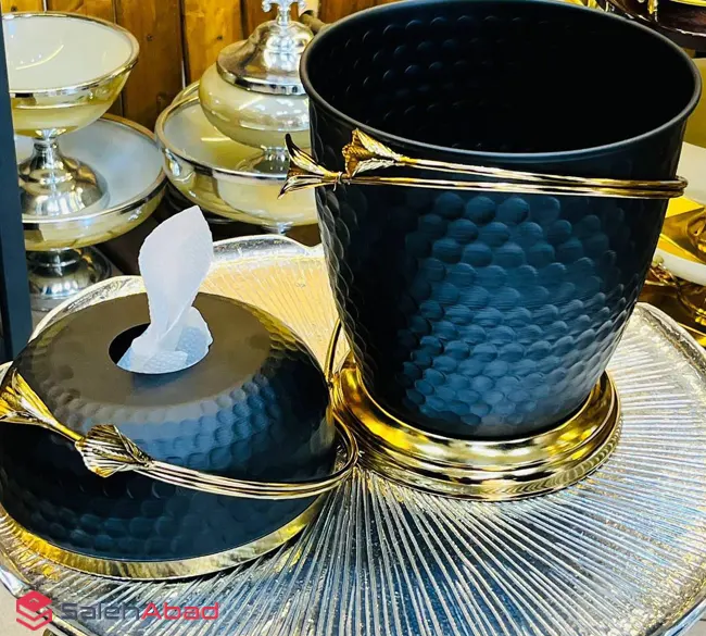 فروش عمده سطل و جا دستمال فلزی لیلیوم