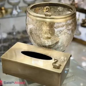 فروش عمده سطل و جا دستمال آبگز طرح قو