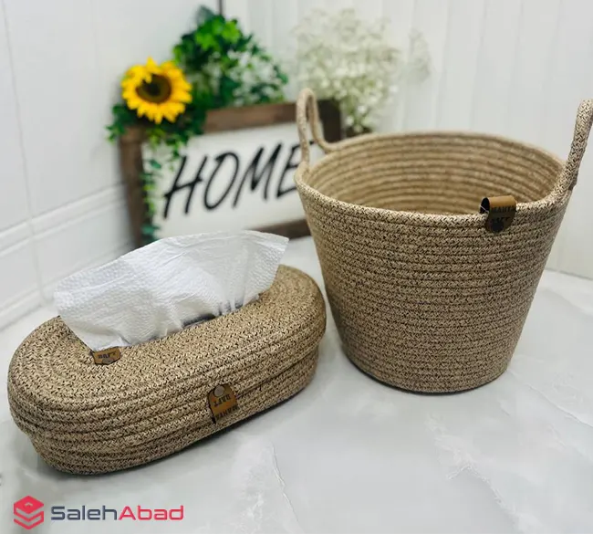 فروش عمده سطل و جا دستمال کاغذی کنفی