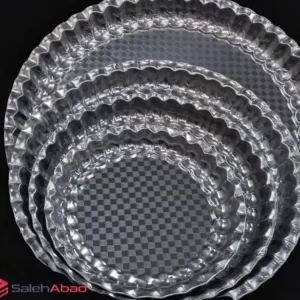 فروش عمده سینی استیل لبه کنگره 4 سایز
