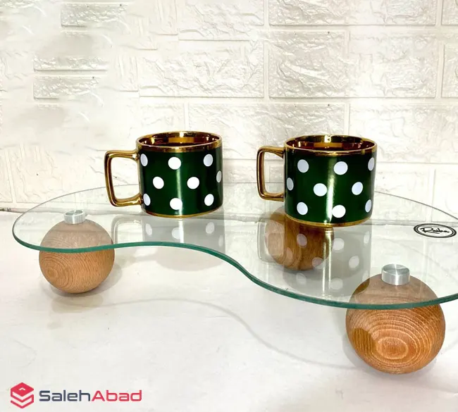 فروش عمده استند شیشه ای پایه چوبی