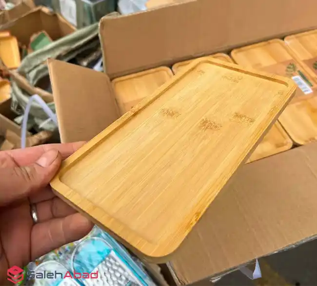 فروش عمده سینی سرو چوبی مستطیل کوچک