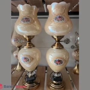 فروش عمده شمعدان جفتی لاله طرح گلسرخی