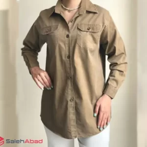 فروش عمده مانتو کتان پاییزه دو جیب