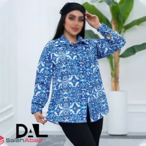 فروش عمده شومیز زنانه ساتن طرح دار