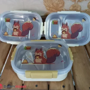 فروش عمده ظرف غذا داخل استیل طرح سنجاب