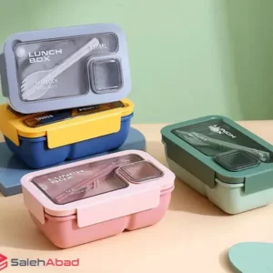 فروش عمده ظرف غذا رنگی 2 خانه LUNCH BOX
