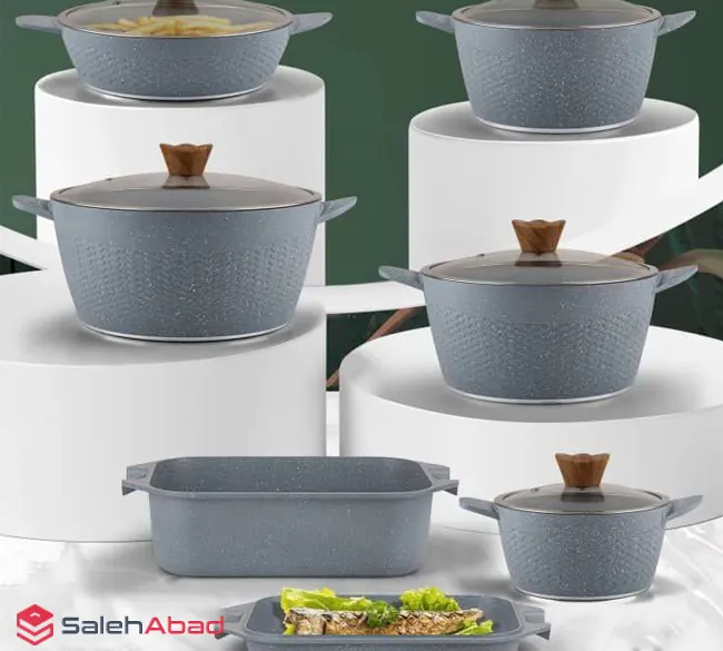 فروش عمده سرویس قابلمه 12 پارچه گرانیتی DALHO