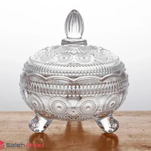 فروش عمده قندان شیشه ای دلی مدل زارا