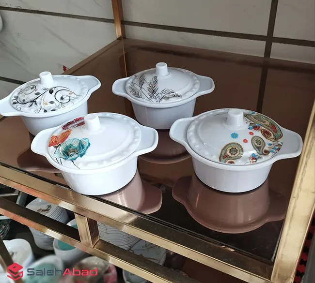 فروش عمده قندان ملامین طرح دار گلسار