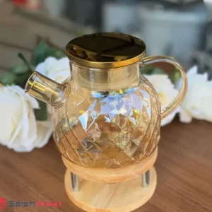 فروش عمده قوری پیرکس طرح الماسی 3 سایز