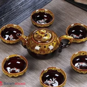 فروش عمده ست فنجان و قوری چینی 6 عددی