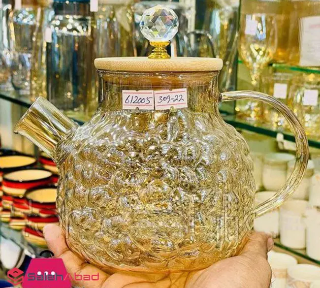 فروش عمده قوری پیرکس درب الماسی 1000 میل