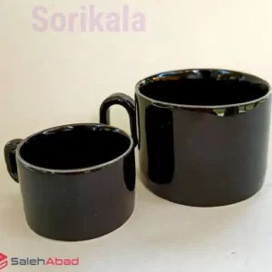 فروش عمده ماگ چینی مشکی دسته دار
