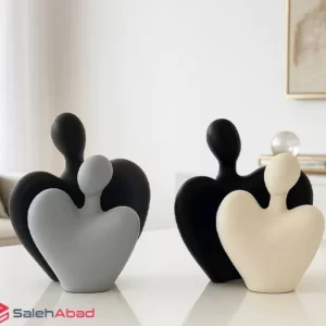 فروش عمده مجسمه پلی استر زوج قلبی
