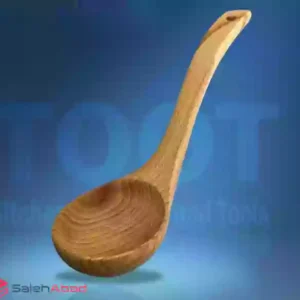 فروش عمده ملاقه چوبی دسته منحنی