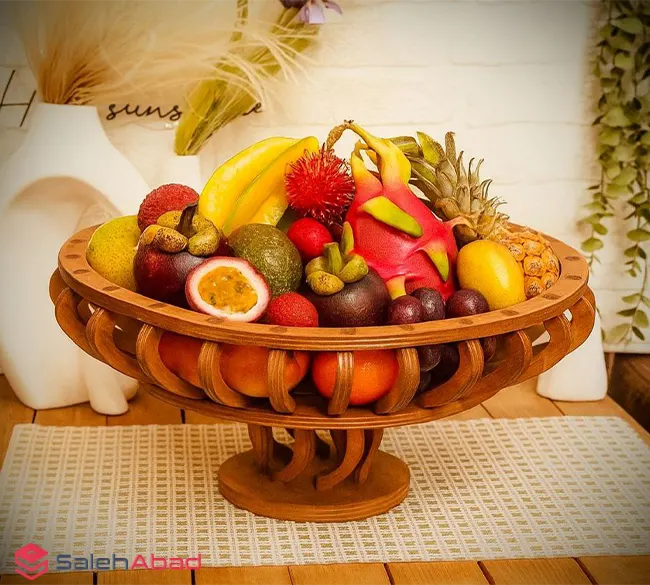فروش عمده میوه خوری چوبی گرد تک پایه