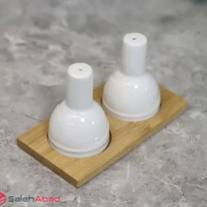 فروش عمده نمکدان سرامیکی جفتی سفید