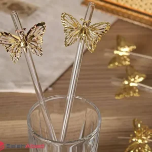 فروش عمده نی نوشیدنی پیرکس طرح پروانه