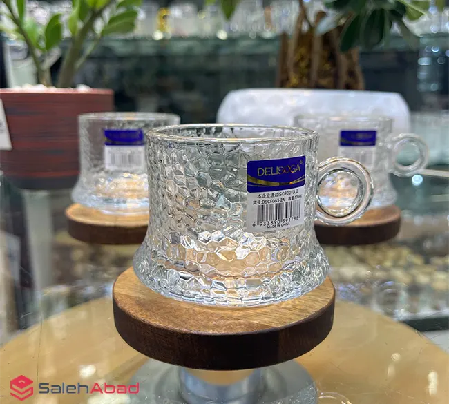 فروش عمده لیوان دسته حلقه ای طرح اسنو DELISOGA