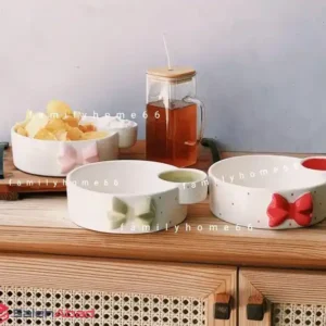 فروش عمده اردو خوری سرامیکی گرد طرح پاپیون