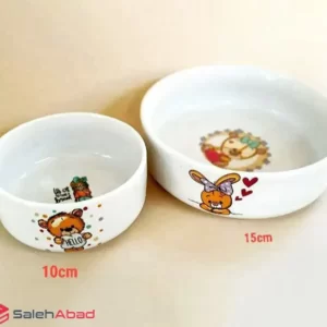فروش عمده کاسه چینی طرح حیوانات 2 عددی