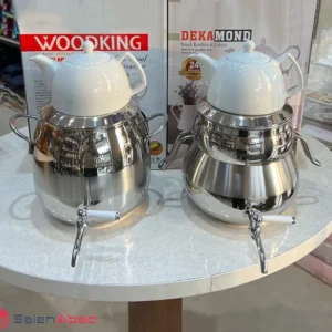 فروش عمده کتری قوری سماوری 8 لیتری WOODKING
